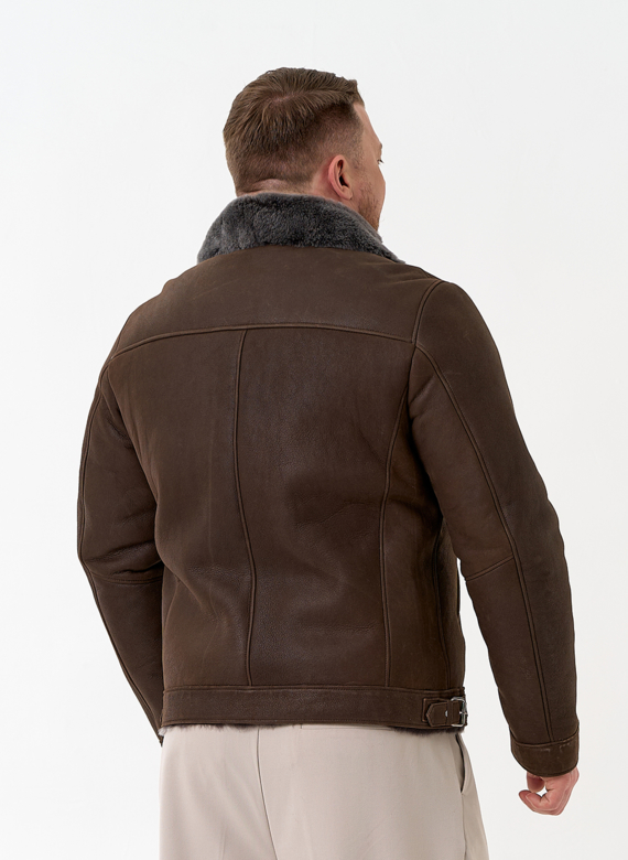 Мужская натуральная дубленка