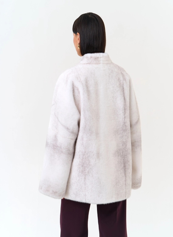 Женское пальто из эко меха