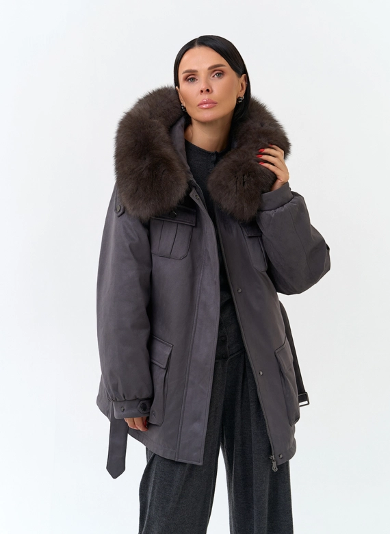 Женская куртка из эко замши