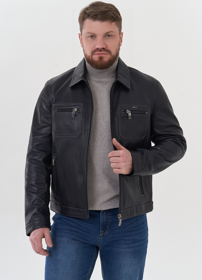 Мужская кожаная куртка 