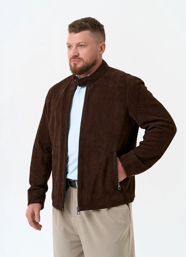 Мужская куртка из натуральной замши модель № 32897 универмаг малина фото