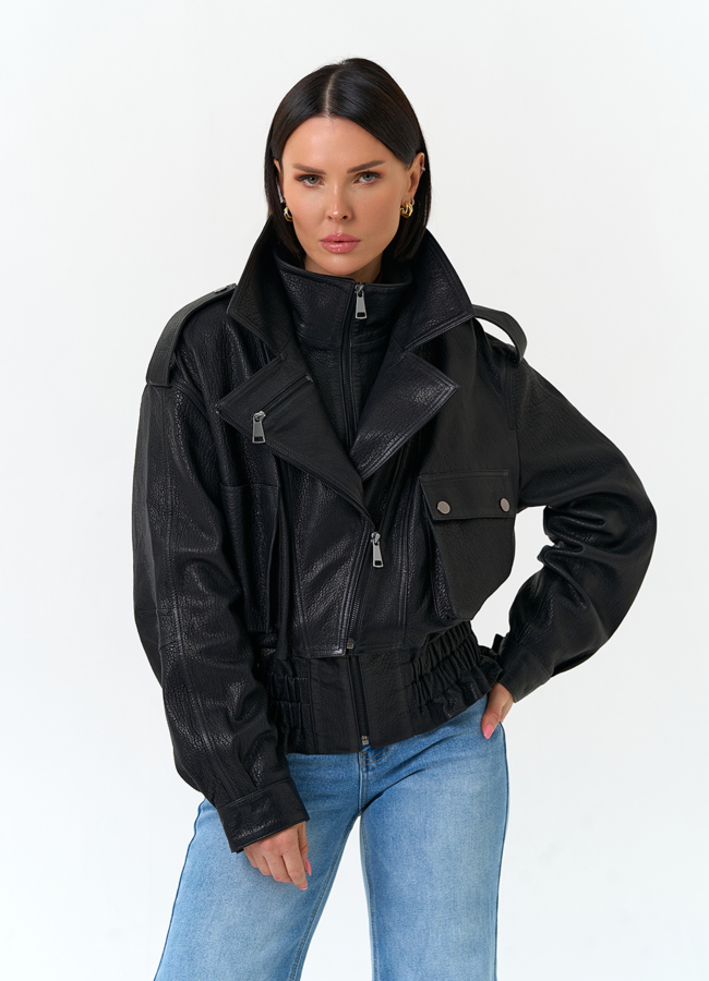 Женская куртка из натуральной кожи модель № 33170 универмаг малина