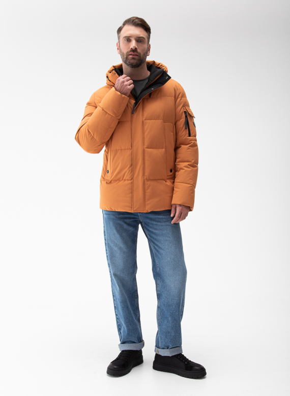 Мужской пуховик с капюшоном 