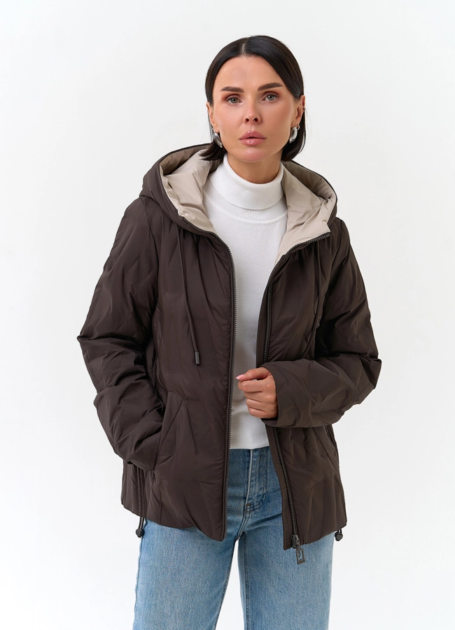 Женская куртка с капюшоном модель № 33790 в кредит