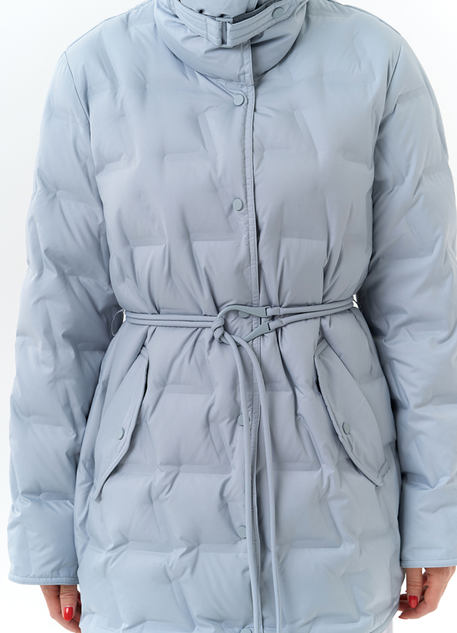 Женская куртка с декоративным поясом модель № 32661 универмаг малина