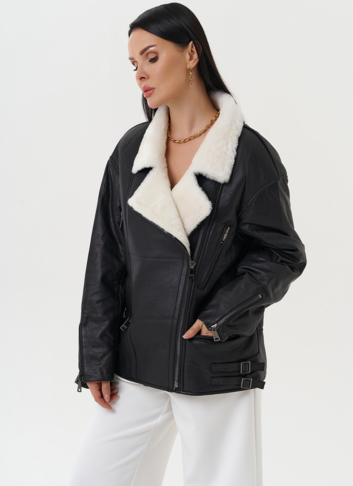 Натуральная дубленка оверсайз