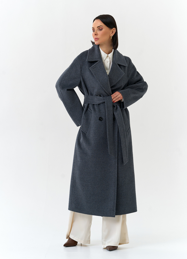 фото Женское пальто с английским воротником модель № 32577