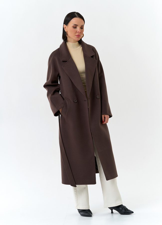 Женское пальто с английским воротником модель № 32684 универмаг малина