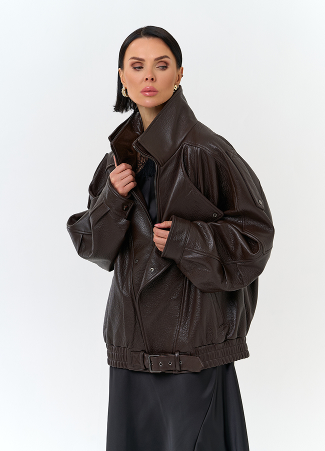 Женская куртка из натуральной кожи модель № 31397 универмаг малина