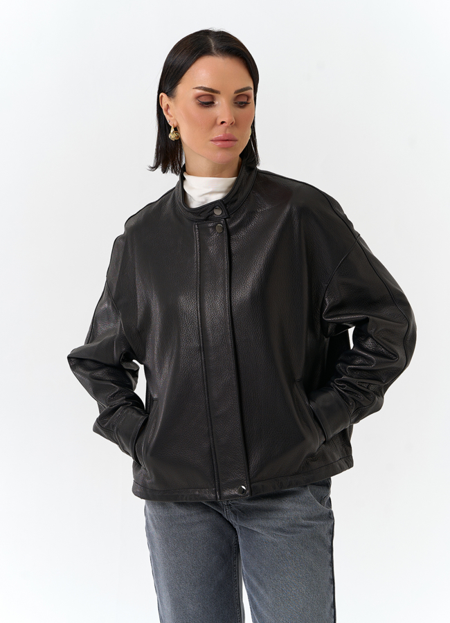 Женская куртка из натуральной кожи модель № 32535 универмаг малина