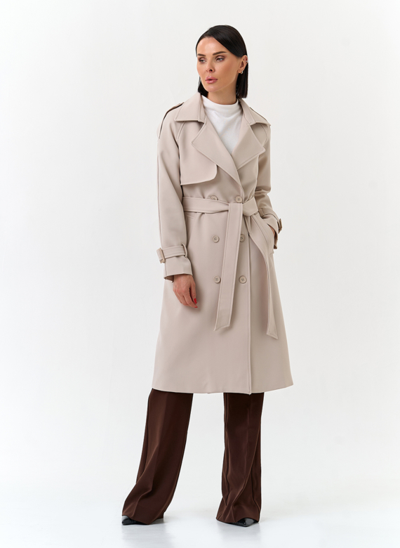 Женский светлый плащ