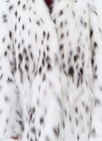 Шуба из лисы с инкрустацией под рысь