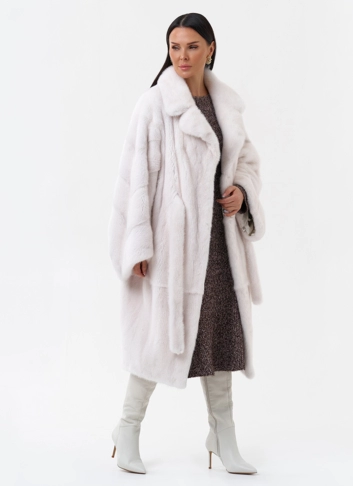 Светлая норковая шуба