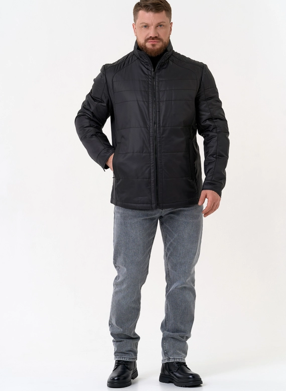 Мужская куртка с воротником стойкой