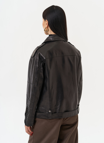 Женская куртка-косуха из натуральной кожи