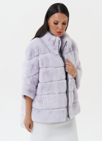 Короткая шуба из меха кролика