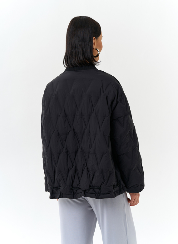 Женская куртка бомбер черного цвета