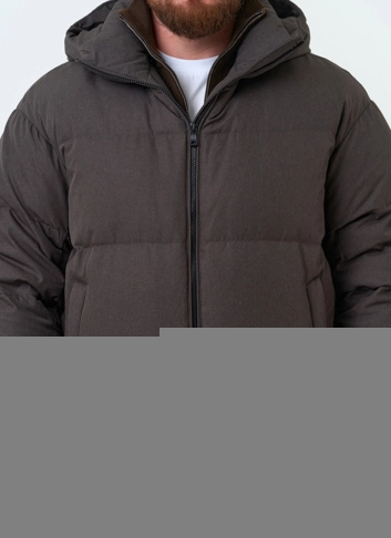 Мужской пуховик с капюшоном  фото