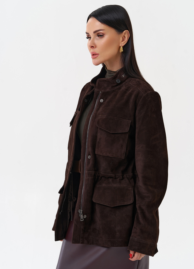 Замшевая куртка сафари модель № 29917 универмаг малина