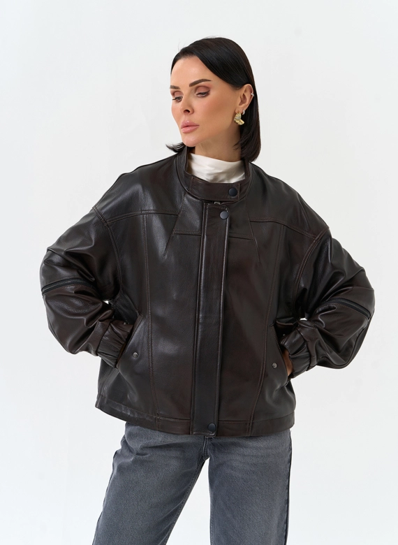 Женская куртка из натуральной кожи