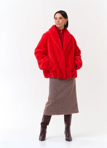 Женская шуба из эко меха
