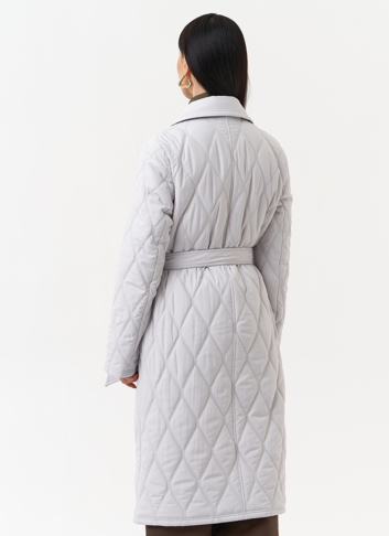 Женское утепленное пальто с английским воротником