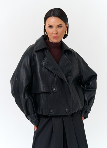 Женская утепленная куртка из эко кожи Женская утепленная куртка из эко кожи