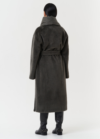 Комбинированное пальто на утеплении