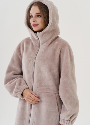 Пальто женское с капюшоном 